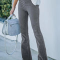 Full Size Corduroy Flare Pants Plus Size Grey
