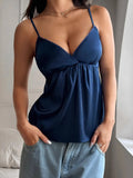 V-Neck Cami Top Navy