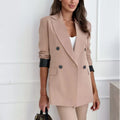 Lapel Collar Long Sleeve Blazer