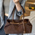 Buckle Decor Shoulder Bag Brown One Size