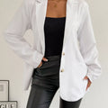 Lapel Collar Long Sleeve Blazer