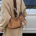 Vintage Suede Tassel Shoulder Bag