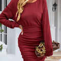 Textured Knit Bodycon Mini Dress