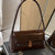 PU Leather Shoulder Bag Coffee Color One Size