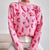 Leopard Mock Neck Sweater Pink