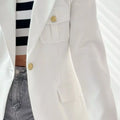 Lapel Collar One Button Blazer