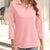 Johnny Collar Solid Color Top Dusty Pink