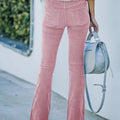 Full Size Corduroy Flare Pants Plus Size