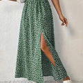 Slit Printed Skirt