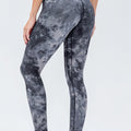 Wide Waistband Slim Fit Active Leggings Gray