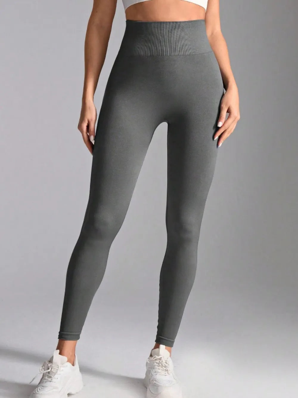 High Waist Active Leggings Gray