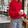 Ribbed Round Neck Sweater