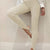Ribbed Mid Waist Leggings Cream