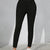 Full Size Letter Embroidered High Waist Leggings Black