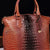 Gradient PU Leather Handbag Brown Black One Size