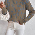 Leopard Mock Neck Sweater