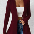 One Button Long Sleeve Blazer