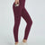 High Waist Active Leggings Burgundy