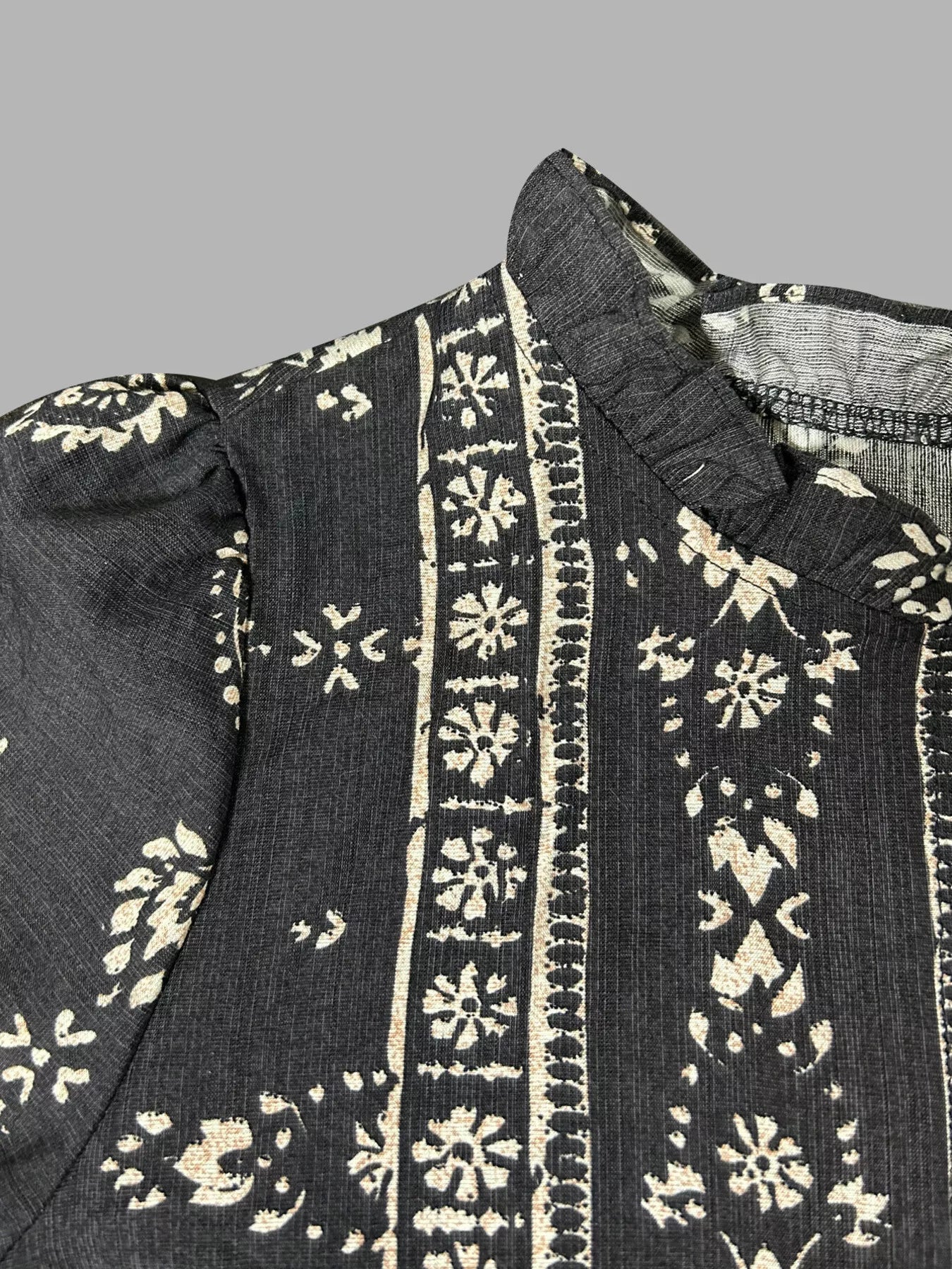 Printed Long Sleeve Blouse