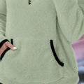 Full Size Cozy Fleece Quarter Zip Long Sleeve Sweatshirt Plus Size