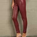 Ivy Lane PU High Waist Straight Pants