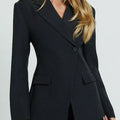 Lapel Collar One Button Blazer
