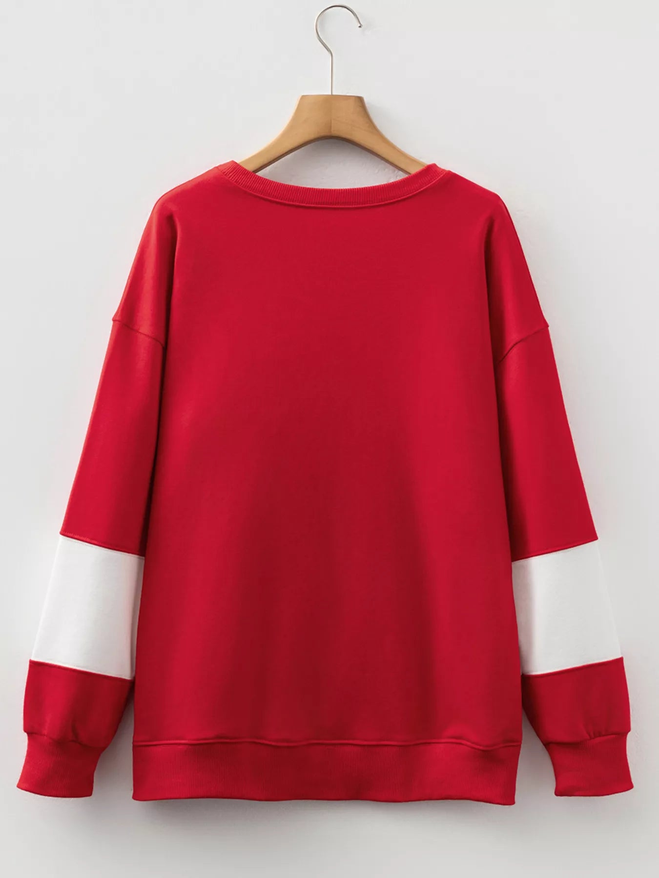 Colorblock Drop Shoulder Baggy Sweatshirt