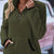 Full Size Cozy Fleece Quarter Zip Long Sleeve Sweatshirt Plus Size Army Green