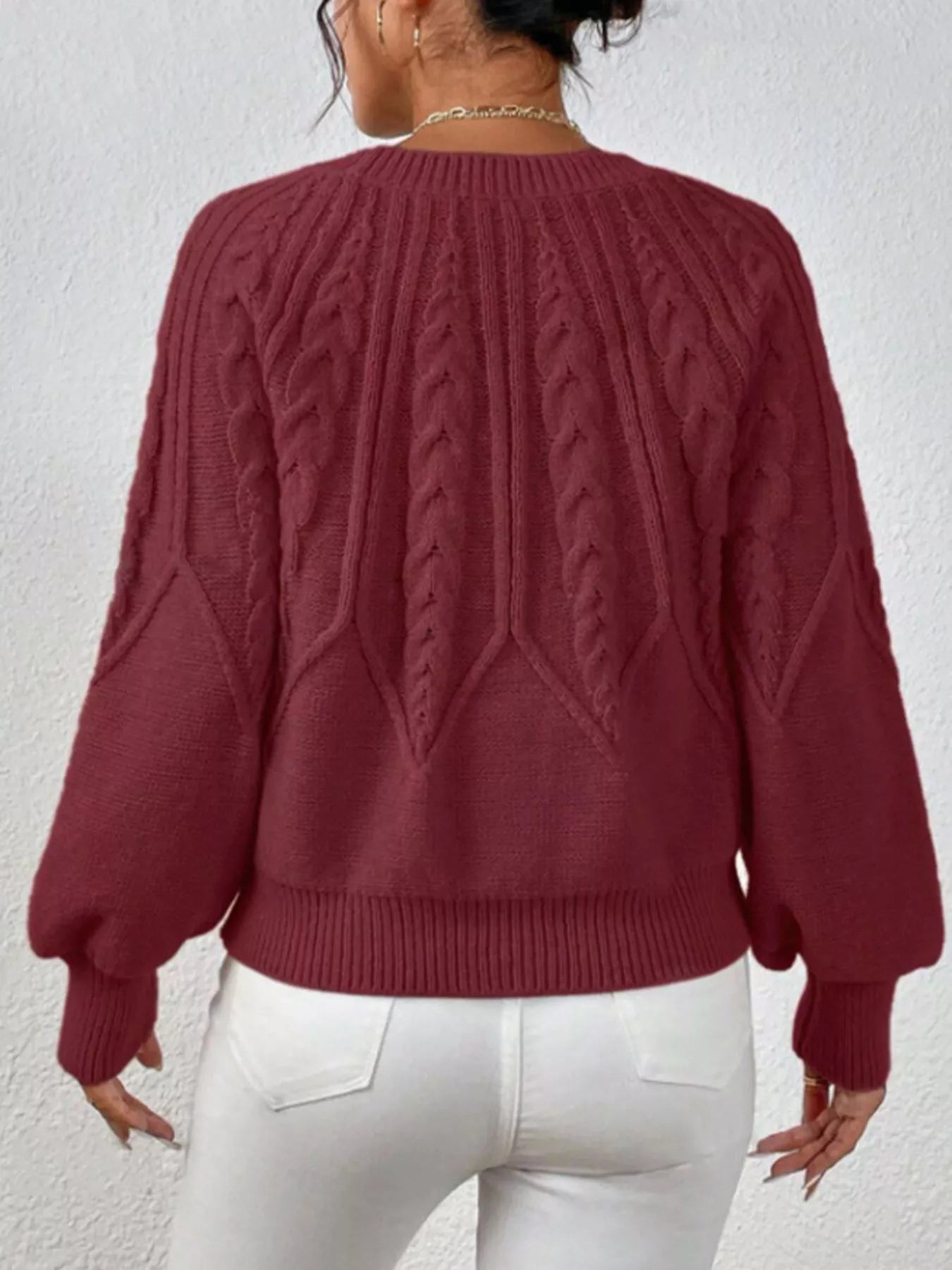 Cable Knit Long Sleeve Sweater