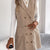 Double-Breasted Long Vest Coat Khaki