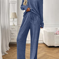 Ribbed Long Sleeve Top and Pants Lounge Set