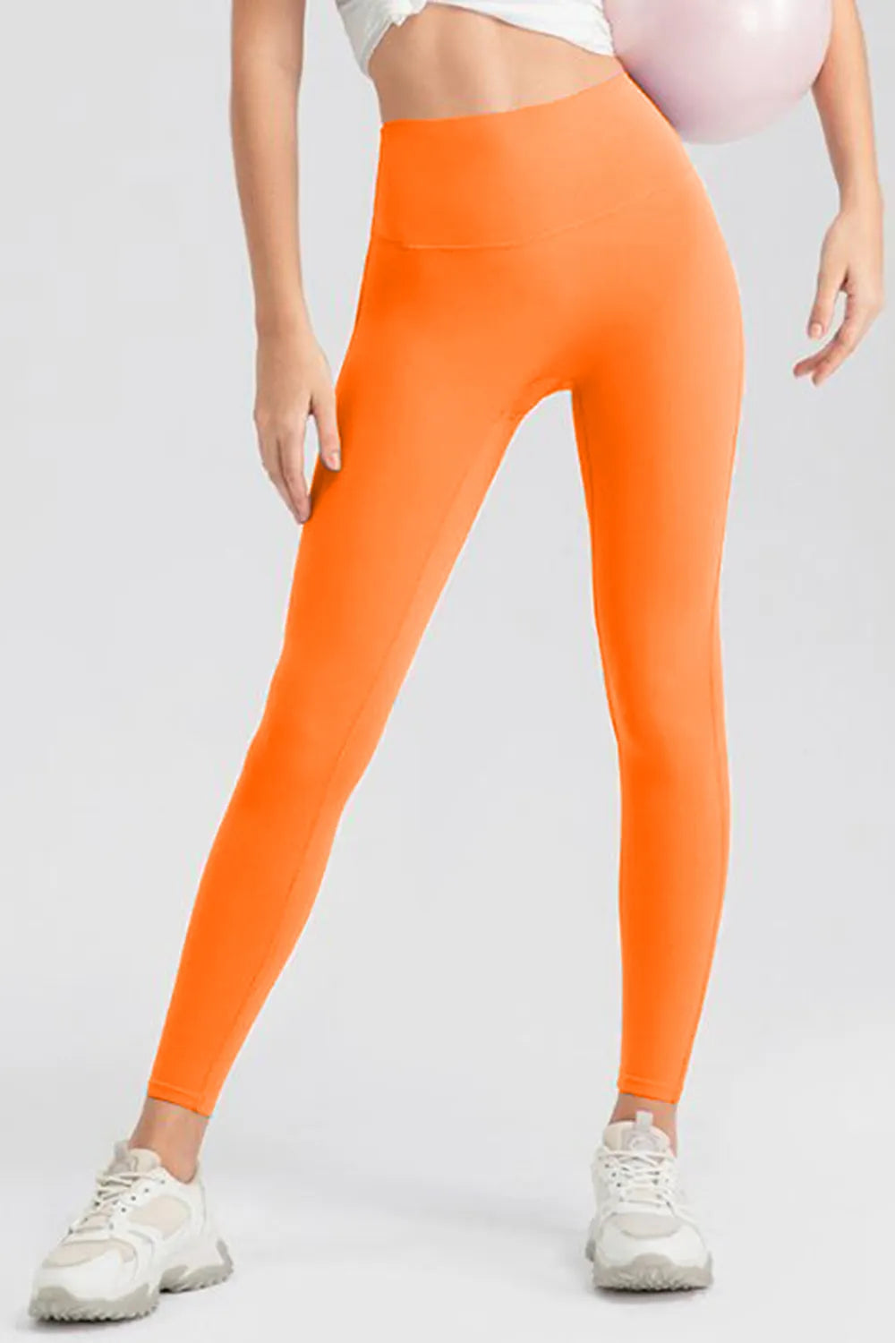 High Waist Skinny Active Pants Orange