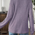 Ribbed Button Detail Long Sleeve T-Shirt