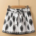 Tied Printed Shorts