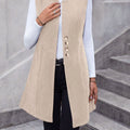 Button Up Longline Vest Coat