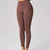 High Waist Active Leggings Dark Brown