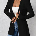 Single-Button Long Sleeve Blazer