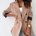 Lapel Collar Long Sleeve Blazer