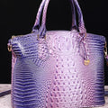 Gradient PU Leather Handbag Electric Purple One Size