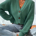 Chunky Knit Button-Down Cardigan