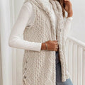 Cozy Sherpa Fleece Hooded Vest Coat