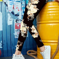 Printed High Waist Skinny Leggings Floral