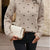 Polka Dot Round Neck Sweater Khaki