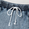 Drawstring High Waist Pocketed Denim Shorts