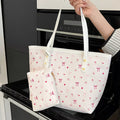 Printed Tote Shoulder Bag with Pouch
