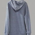 Button-Front Drawstring Hoodie