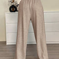 Casual Drawstring Waist Wide Leg Pants