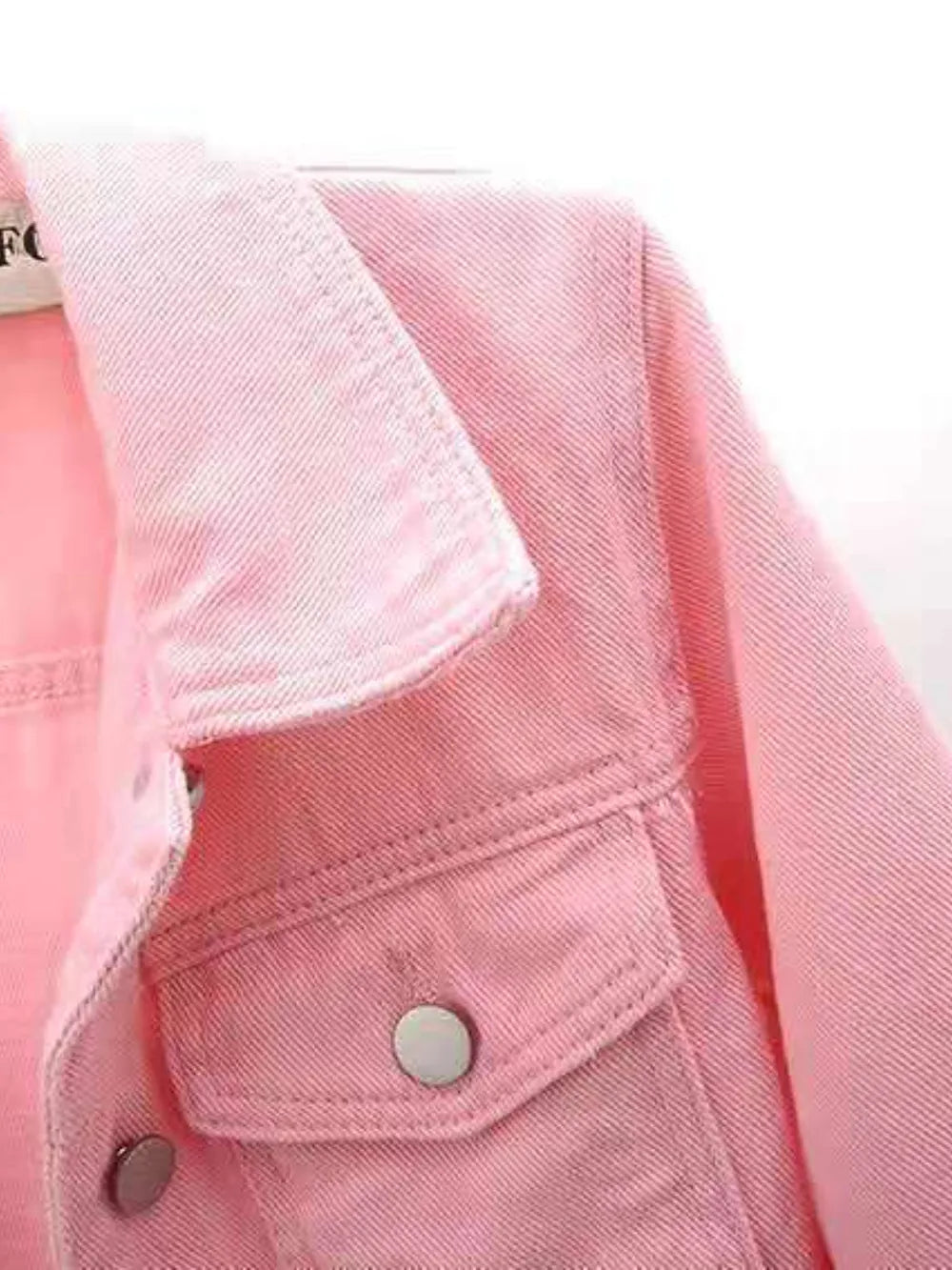 Full Size Cropped Denim Jacket Plus Size