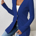 One Button Long Sleeve Blazer