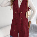 Double-Breasted Long Vest Coat